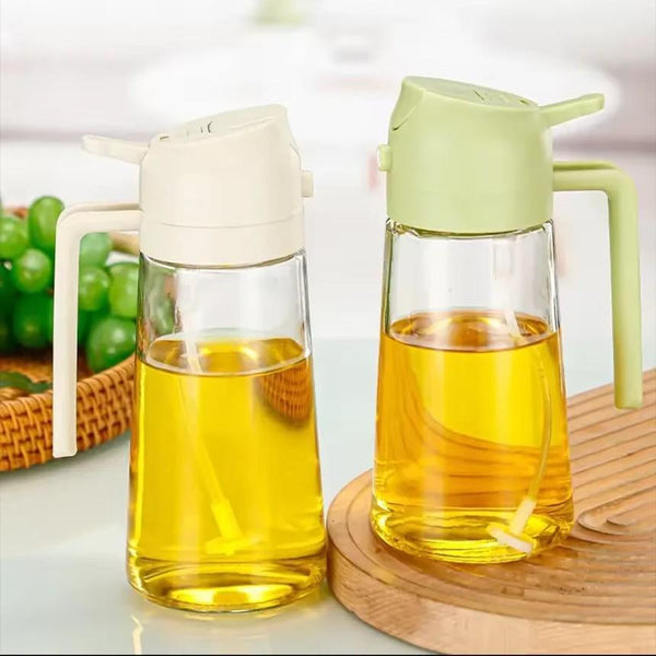2-in-1 Glass Oil Spray with glass Bottle