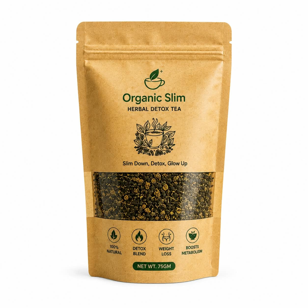 Organic Slim Herbal Detox Tea – 75g | Natural Herbal Tea Blend